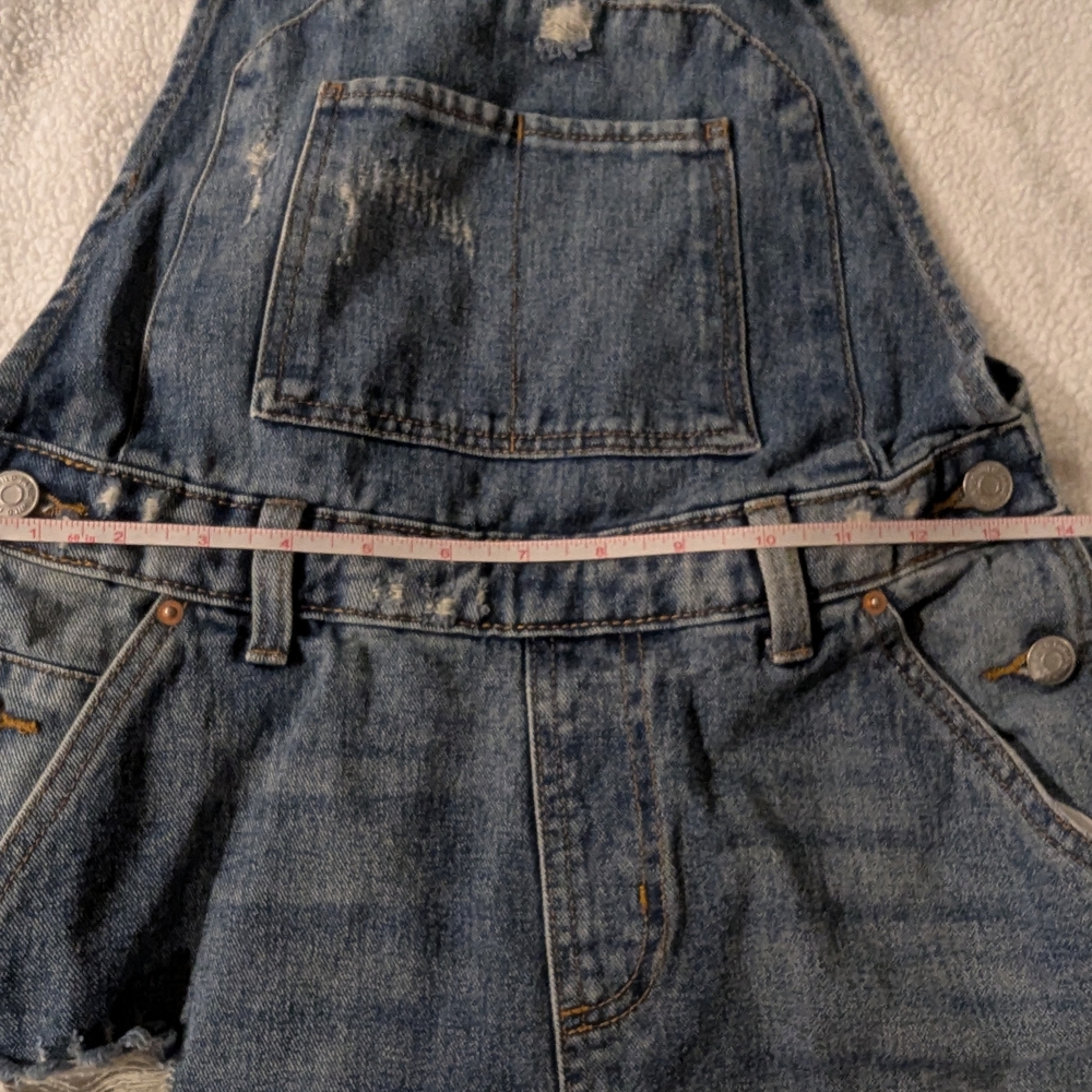 Distressed Denim Overalls - Picture 5 of 6